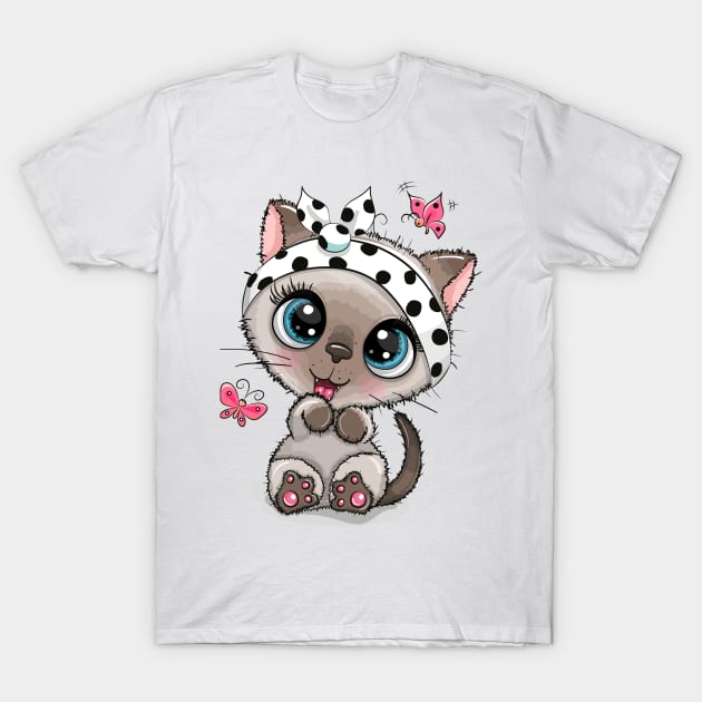 Cute kitten T-Shirt by Reginast777